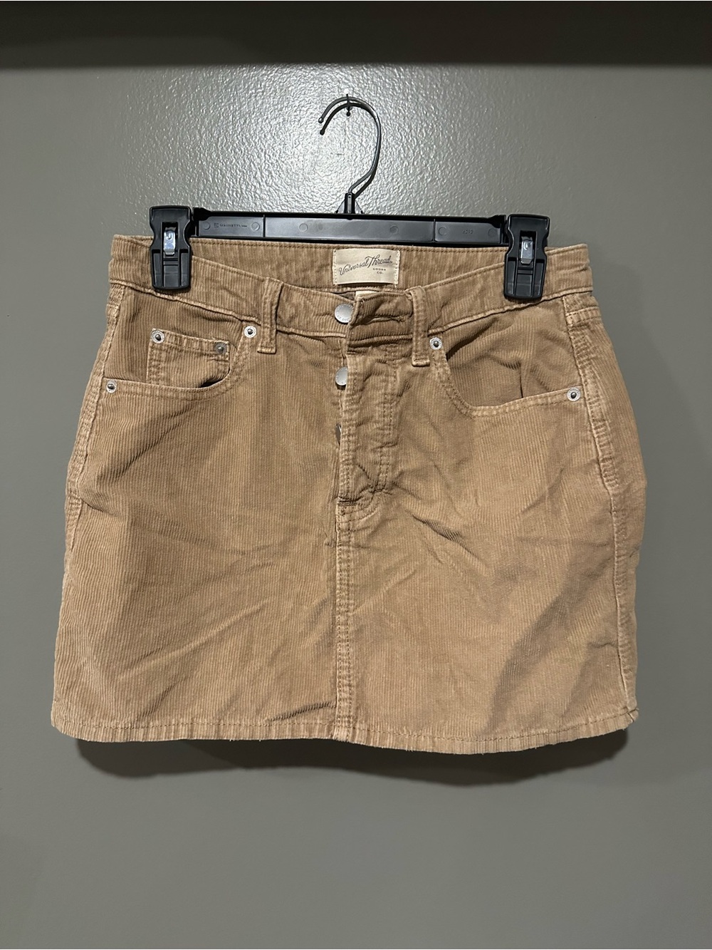 Universal Thread Corduroy Mini Skirt in Tan